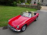 RED MGB Roadster - pull handle