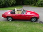 RED MGB Roadster - pull handle