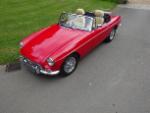 RED MGB Roadster - pull handle